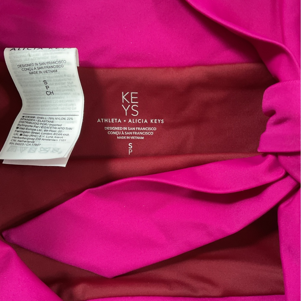 Athleta Red Alicia Keys Daybreak Halter Bikini Set